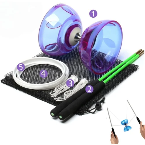 Diabolo portátil chino Yoyo Diabolo Set equipo de Fitness portátil para adultos niños ancianos ejercicio de agilidad interior al aire libre