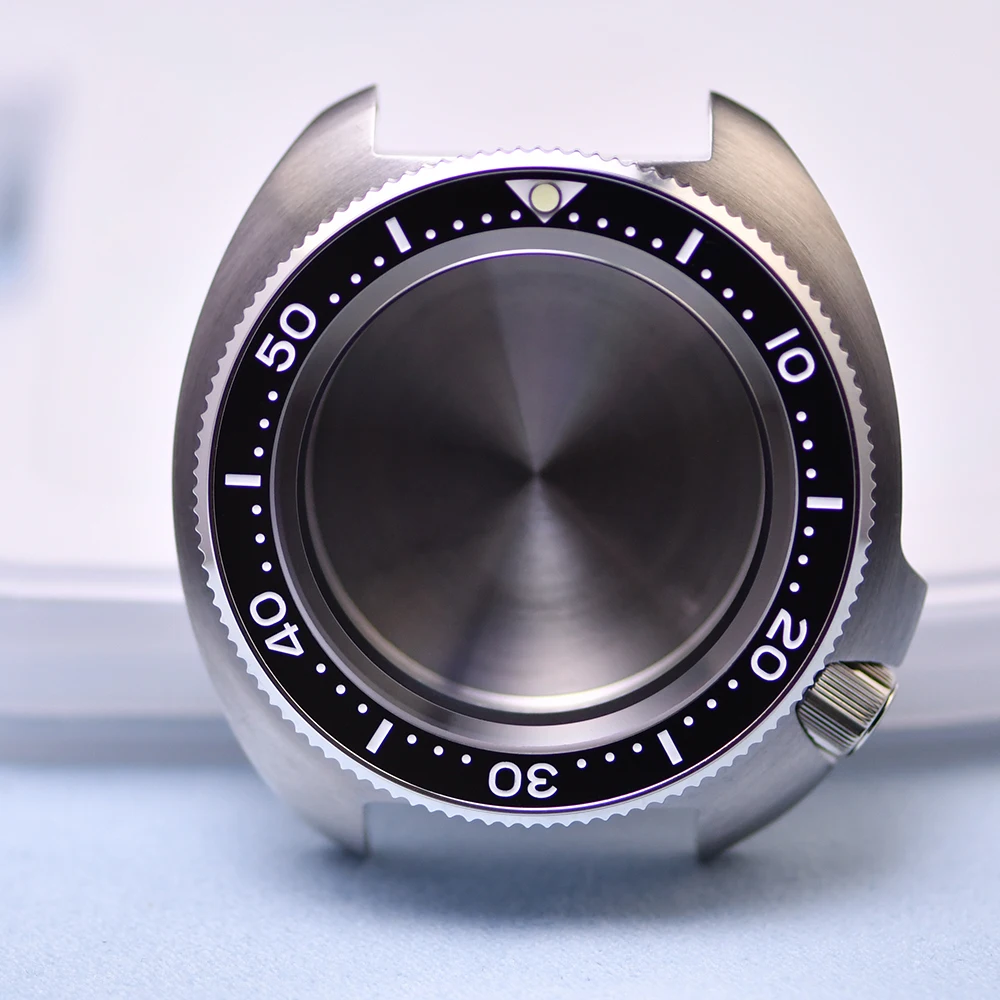 HEIMDALLR 6105 Turtle Steel Abalone Diving Watch Case Fit NH36 NH35 Movement 200m Waterproof Watch Case
