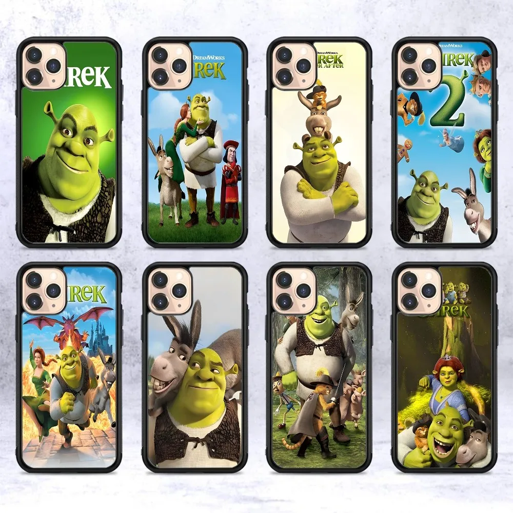 Cartoon Funny Movie S-Shreks Phone Case Silicone PC+TPU For For IPhone 11 12 13 14 15 16 Plus Pro Max Cover