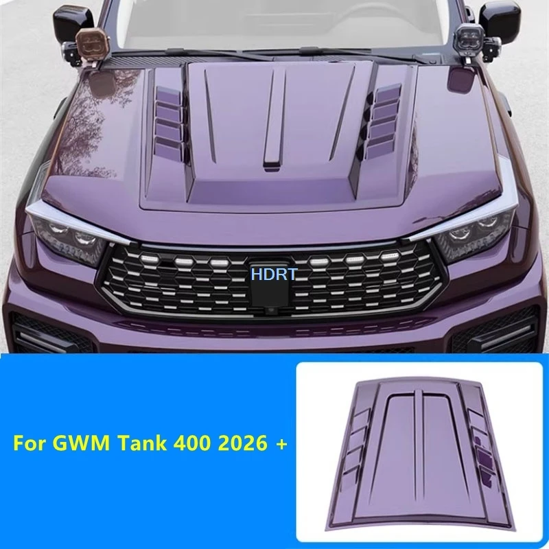 

For GWM Tank 400 2026 + Car Styling Front Engine Bonnet Hood Inlet Dust Cover Protector Decoration Accessories Exterior Sticker