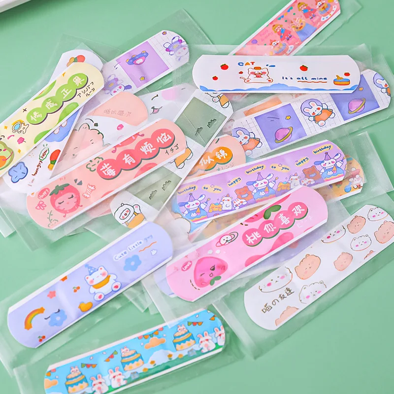 20PCS Kawaii Band Aid ฉุกเฉินเด็กกันน้ำ Hemostasis กาวผ้าพันแผลในครัวเรือน First Aid Bandaids น่ารัก