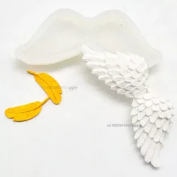 Angel Wing Silicone Mold DIY Necklace Pendant Resin Mold Cake Baking Molds Feather Wings Fondant Silicone Mold Candle Molds