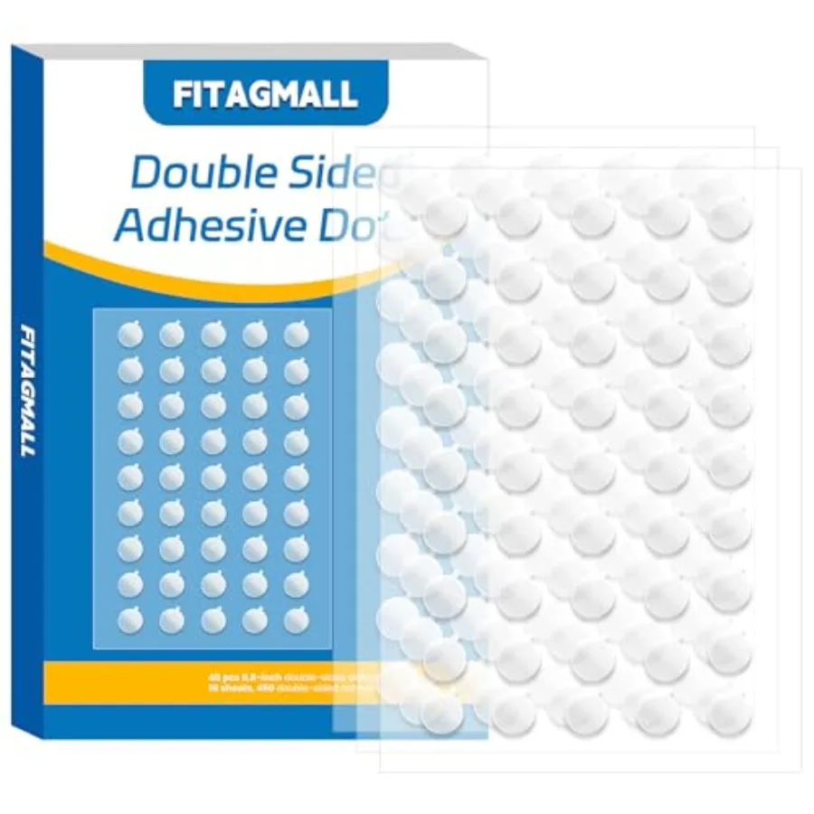 450Pcs Double Sided Adhesive Dots, 0.8