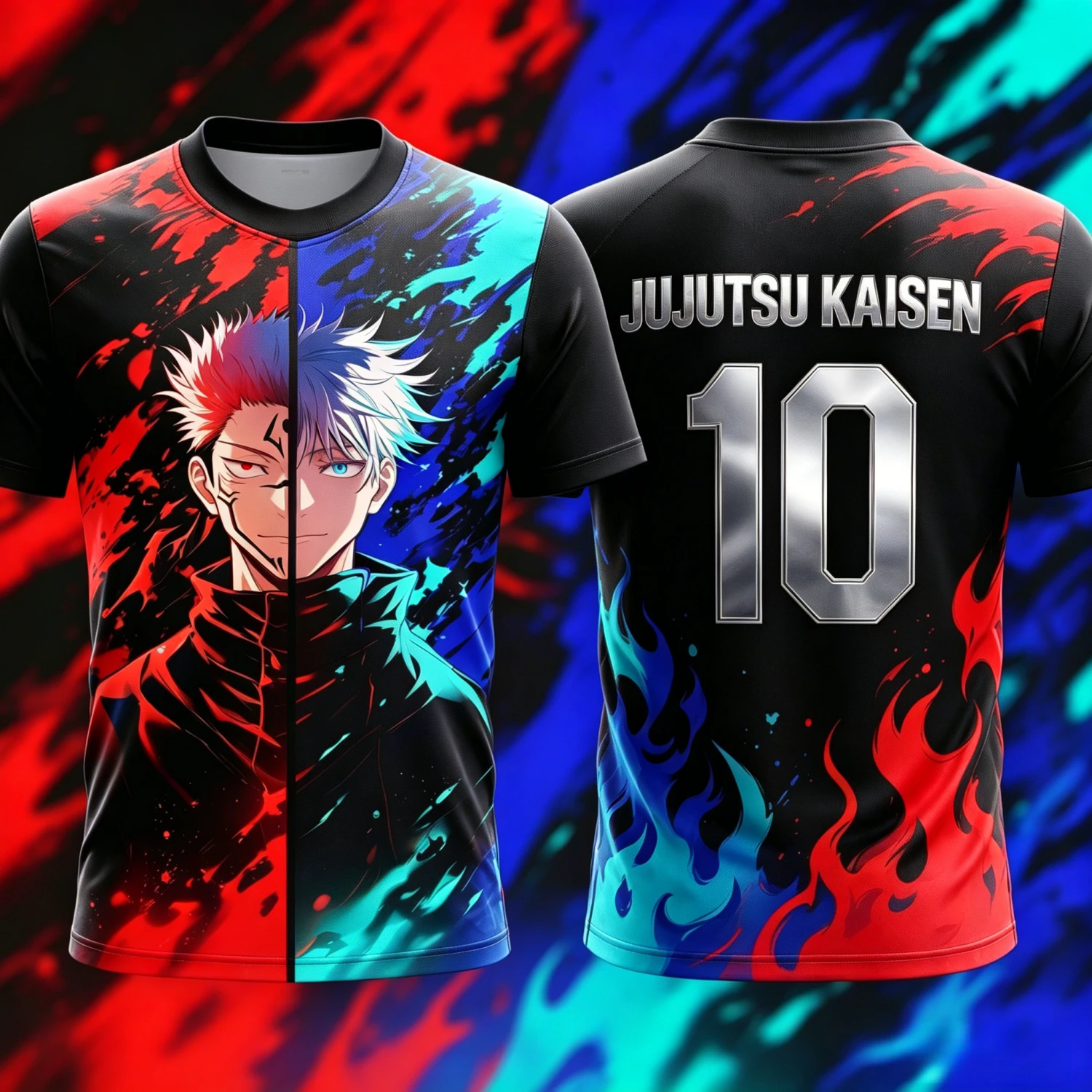 2026 Summer Jujutsu Kaisen Retro Cosplay T-shirt Men's 3D Printed Jiu Jitsu Short-sleeved Family Unisex Children's Sports Shirt