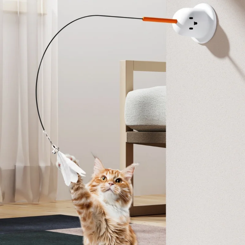 Cat Toy Badminton Teasing Stick Interactive Self Amusement Detachable Bite Resistant Balls Kitten Pet Supplies Indoor Play