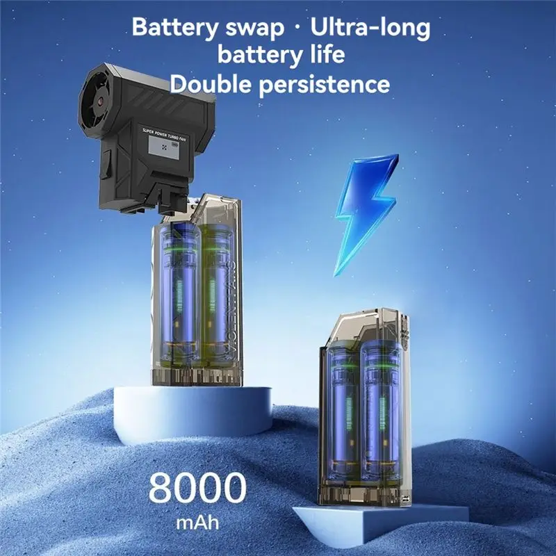 A40Z-Violent Fan Powerful Fan 138000RPM Turbo Brushless Jet Fan With Led Display&Light Electric Air Duster For Home Outdoor
