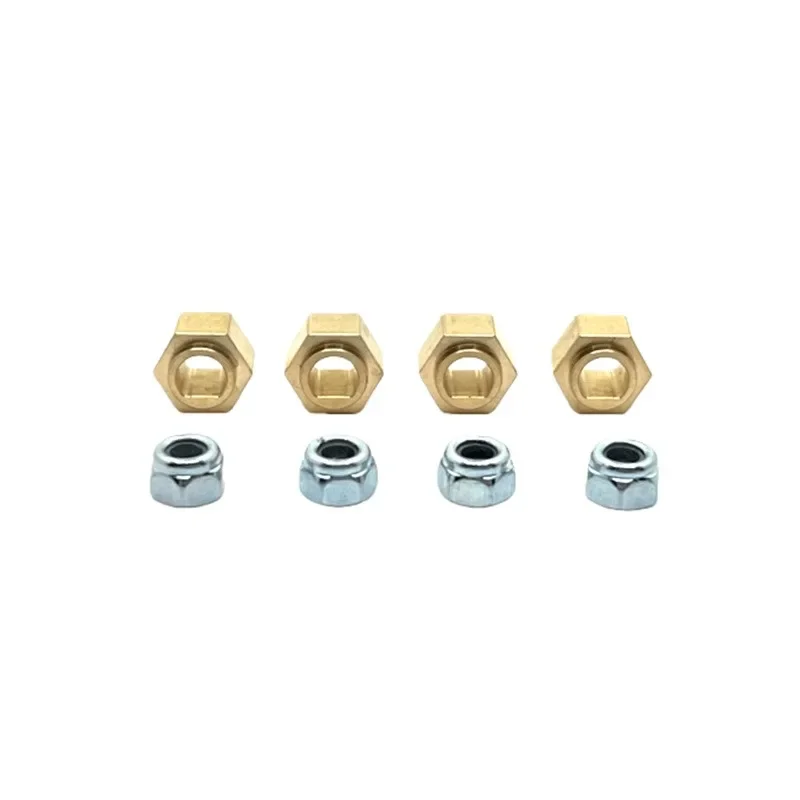 +1.5mm For MJX HYPER GO H18P 7mm*5.5mm Brass Wheel Hex Hub Adapter Hexes With Nut Extension Combiner Rc Car Upgrade P18P08 JM30