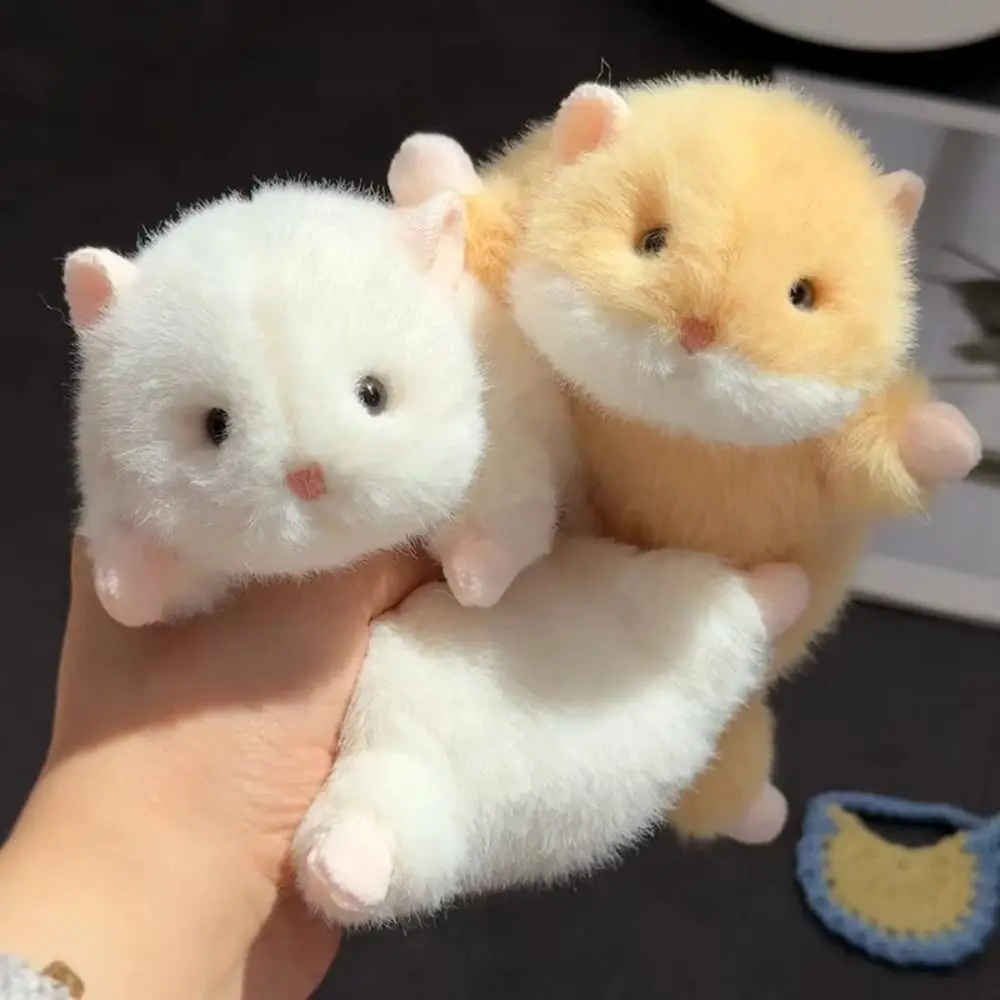 Cartoon Hamster Plush Toy Stuffed Animals Keyrings Hamster Plush Keychain Bag Pendant Kawaii Stuffed Hamster Bag Charm