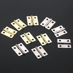 20Pcs Mini Cabinet Hinges Furniture Fittings Decorative Small Door Hinges for Jewelry Box Furniture Hardware 18*16mm