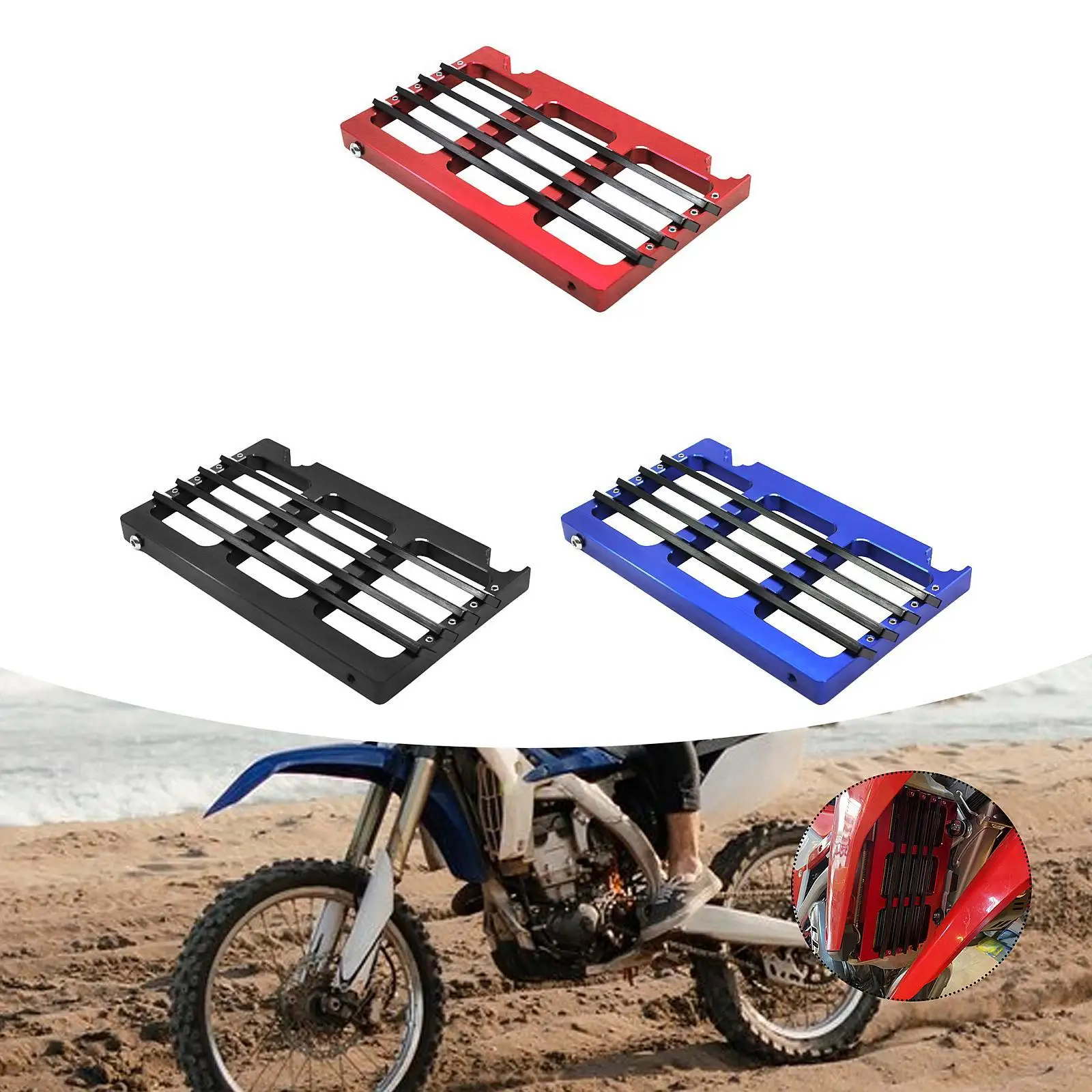 مجموعة ملحقات حماية المبرد للدراجات النارية تحل محل سبائك الألومنيوم عالية