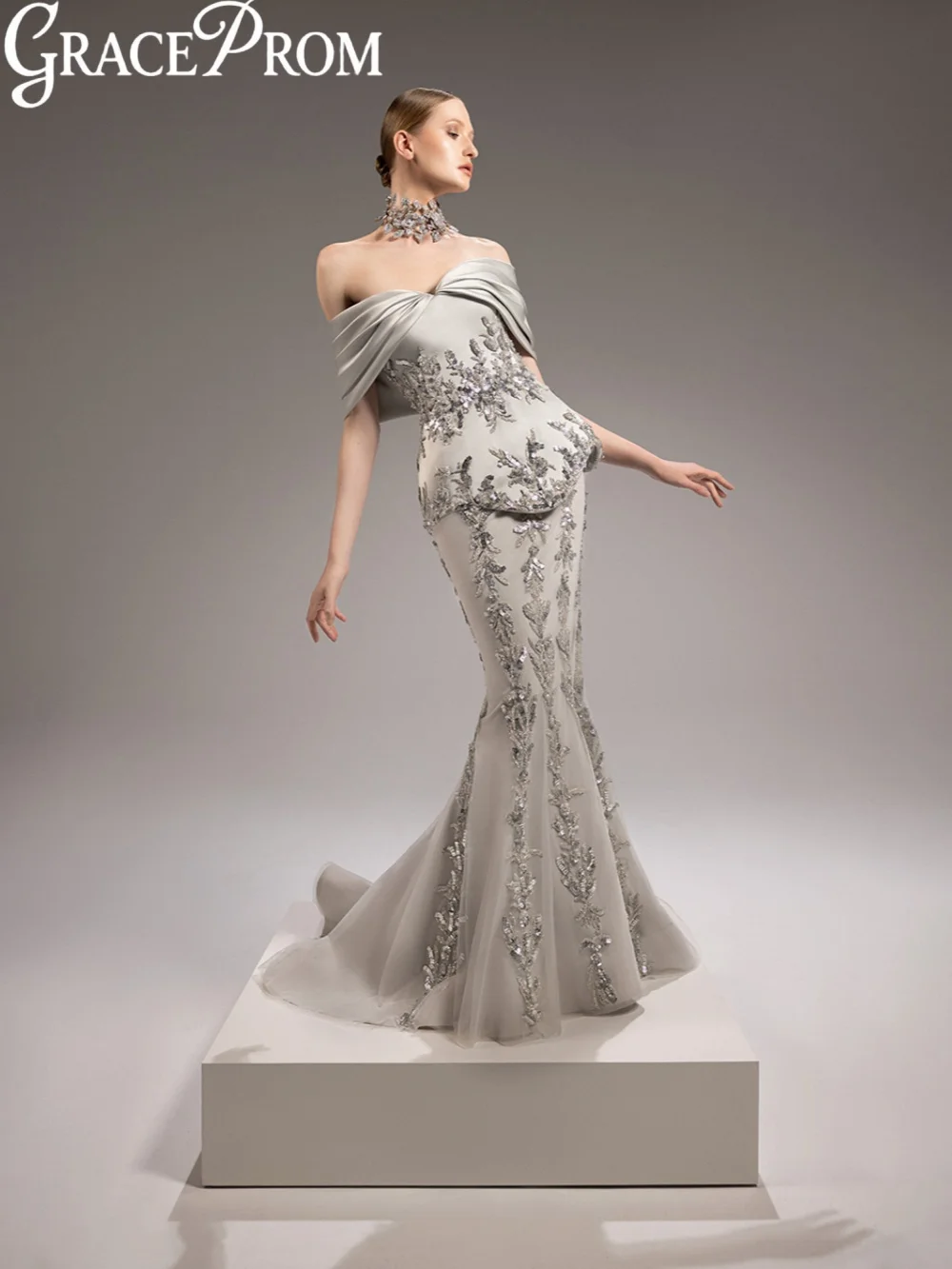 

With Corset Beaded Appliques Evening Dress Off Shoulder Mermaid Long Wedding Party Gowns New Customized Gorgeous Banquet Gowns