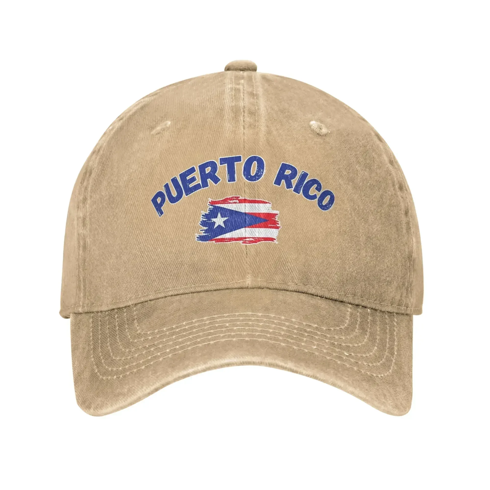New Puerto Rico Flag Map Baseball Caps Fashion Distressed Denim  Snapback Hat for Men Women Outdoor Workouts Gift Hats Cap