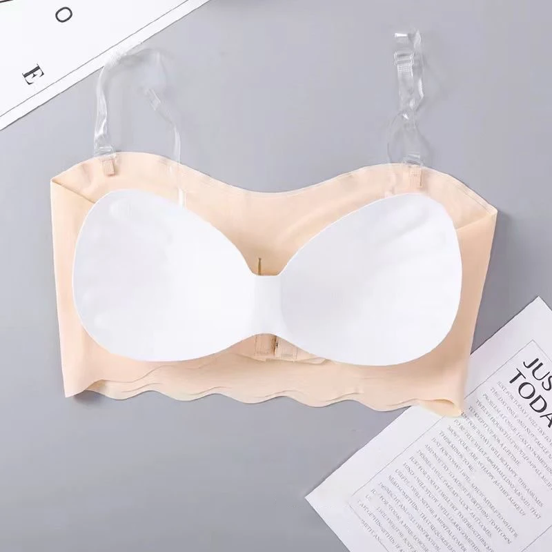 Modieuze Nieuwe Stijl Naadloze Sexy Tube Top Met Borstkussentjes Voor Vrouwen