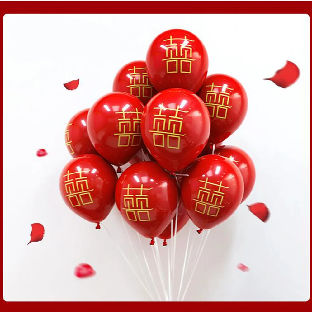 

50Pcs 10 Inch Red Happy Word Balloon Set Premium Latex Wedding Party Decoration for Joyful Celebrations and Events