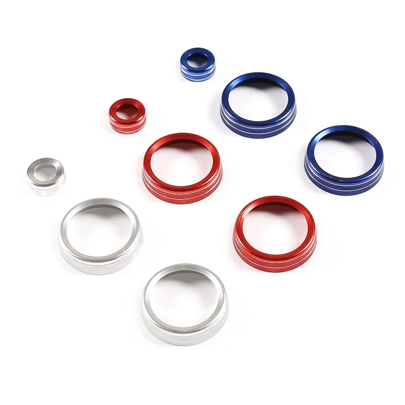 Per il 2020-2024 Land Rover Defender 90 110 in lega di alluminio auto di controllo centrale del condizionatore d'aria manopola del volume copertura adesivo ricambi auto