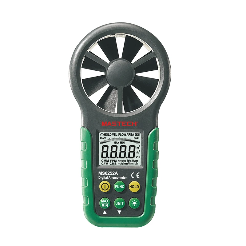 

MASTECH MS6252A Handheld Digital Anemometer Wind Speed Meter Air Flow Tester with Bar Graph