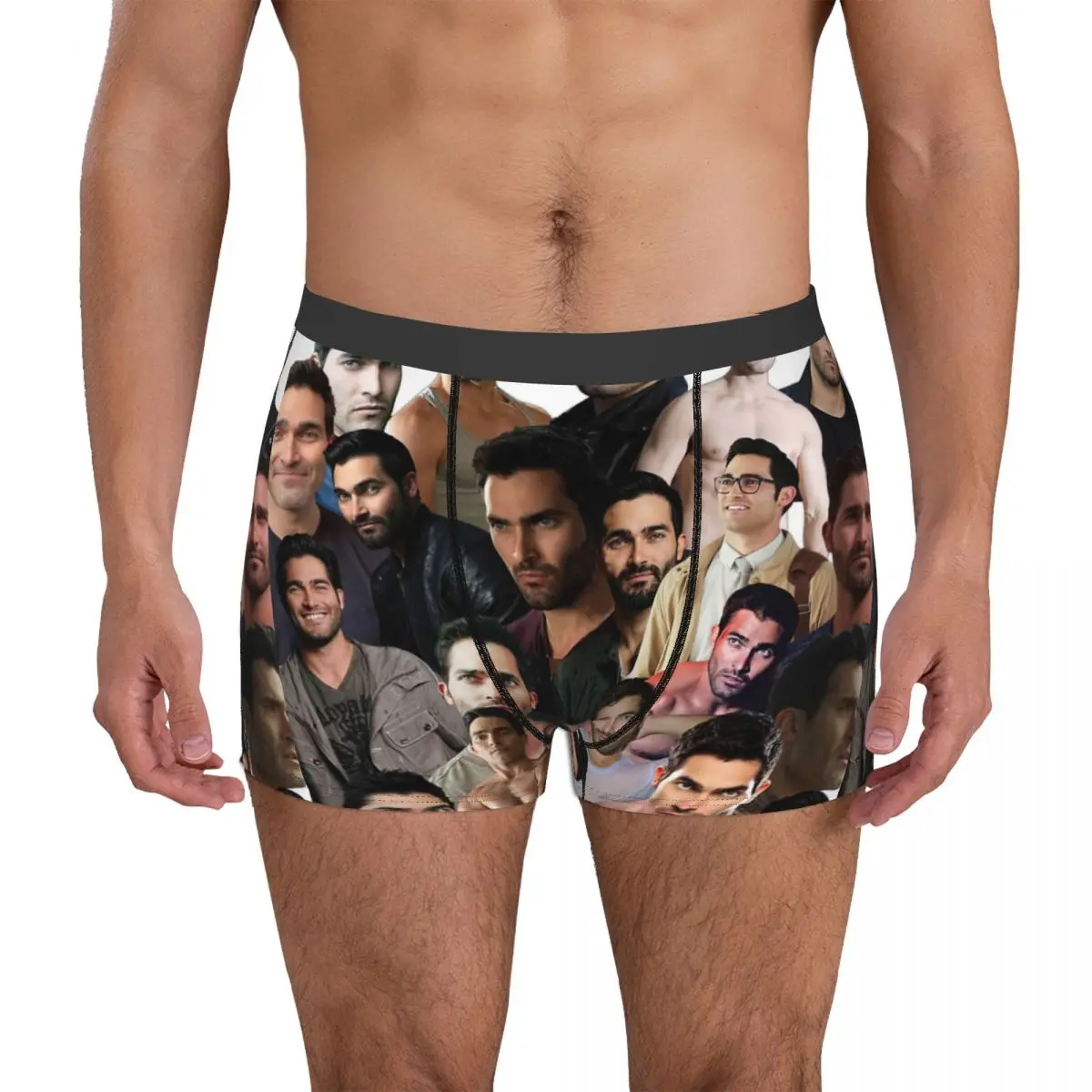 

Tyler Hoechlin Photo Collage Men's Boxer Briefs Shorts Men Underpants Cartoon Anime Funny Men's Panties Soft Underwear For Men