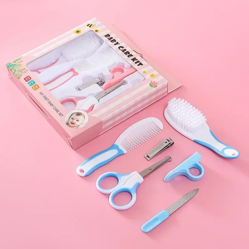

Nail Clipper Tool Baby Care Cleaning Kits Essential Healthcare for Kids Set Safe Grooming Brush Ideal Gift Box for Kids 6pcs/set