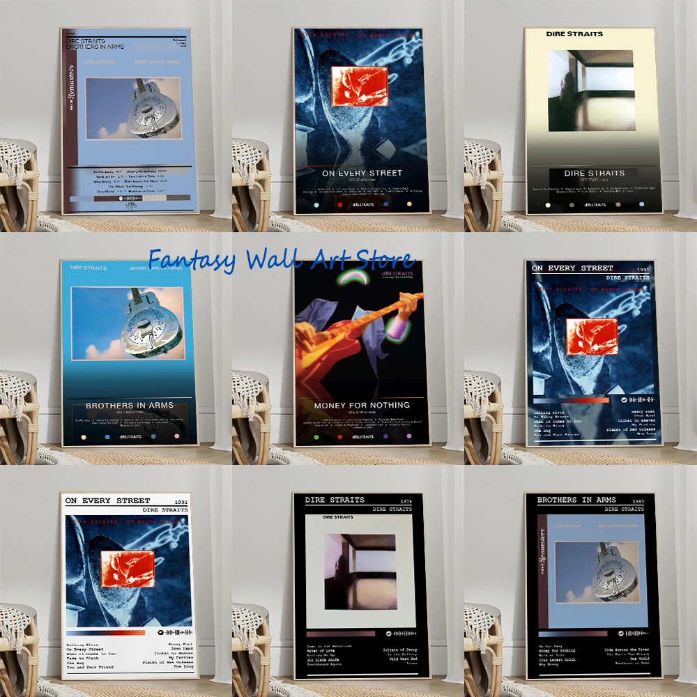 Musical Instrument Painting - Dire Straits Rock Music Albums Brothers