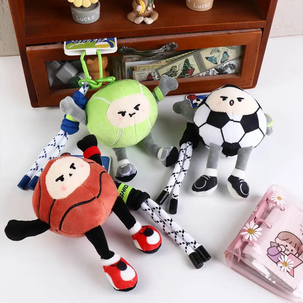 Plush Basketball Plush Toy Keychain Football Volleyball Basketball Baseball Volleyball Plush Pendant Stuffed Cute