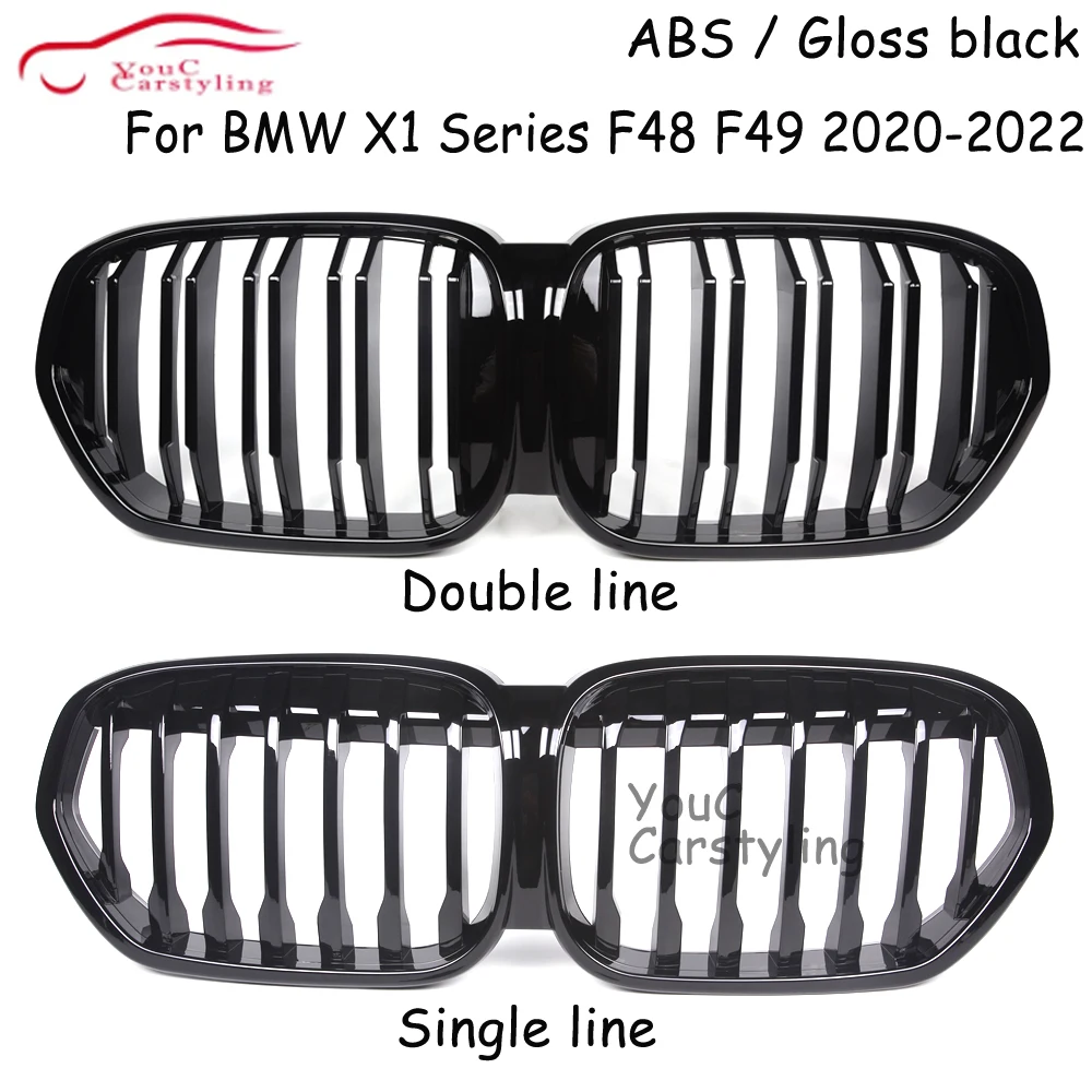 

Решетка F48 ABS глянцевая черная передняя решетка для BMW X1 F48 F49 LCI xDrive18i xDrive25i 2020 2021 2022