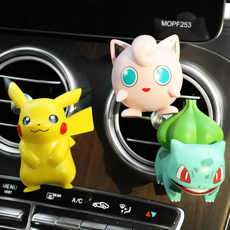 Car Air Vent Clip Pikachu Perfume Freshener Cute Cartoon Auto Interior Decoration Fun Lovely Gift Automotive Decor Accessories