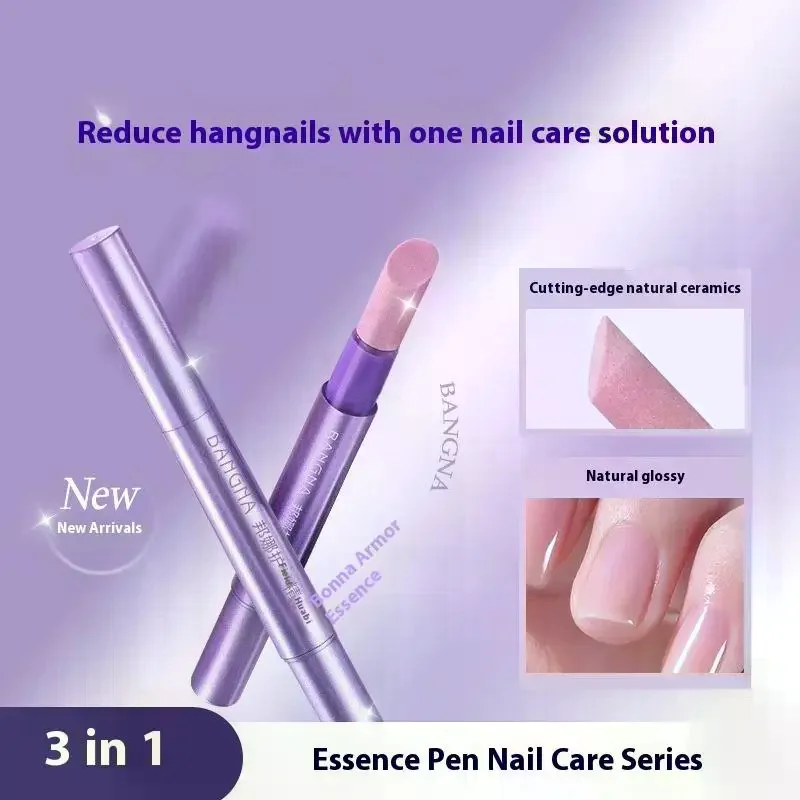 3In1 Ceramic Nail Cuticle Oil Brighten Moisturizing Nail Cuticle Remover Pen Prevent Nail Damage Manicure Care Tool