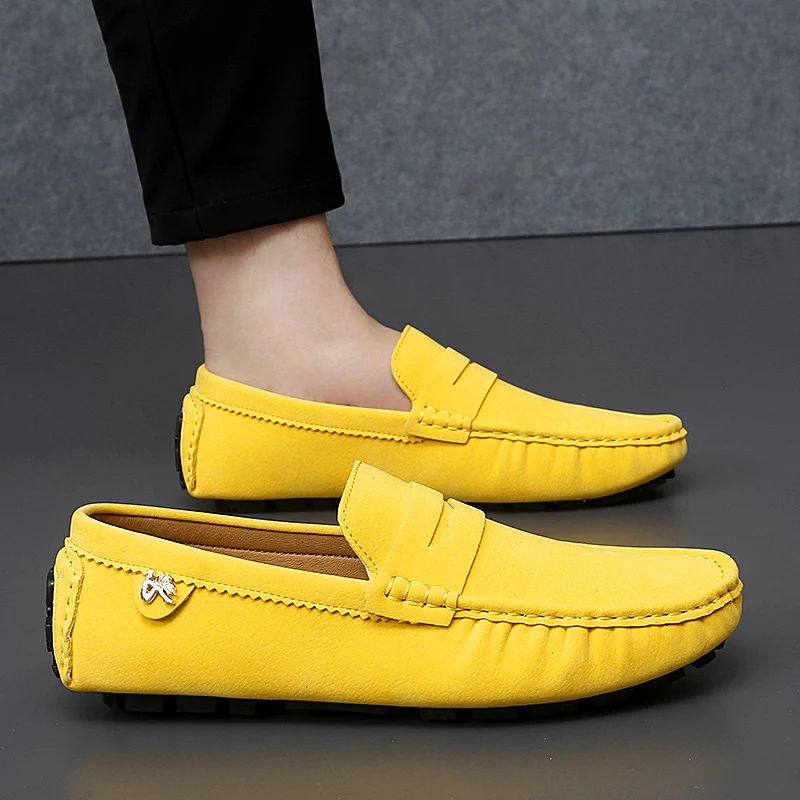 Designer Men Women Loafers Leather Moccasins Handmade Driving Shoes Italian Shoes Luxury Brand Mens Loafers Big Size 35~48 Flats