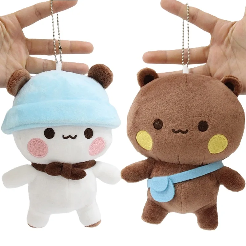 Yier الباندا الدب أفخم سلاسل المفاتيح لطيف Bubu Dudu لعبة جميلة الكرتون محشوة دمية لينة Plushies قلادة لحقيبة الديكور الهدايا