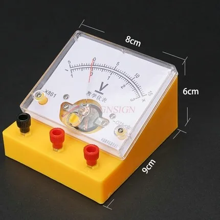 Voltmeter voltmeter (yellow) student meter 3V15V dual range 2.5 junior high school physics and electricity experimental