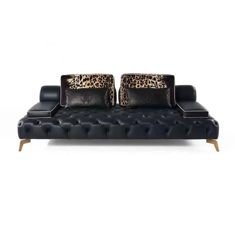 Nordic light luxury reception sofa, living room villa, Italian minimalism, business club, hotel lobby