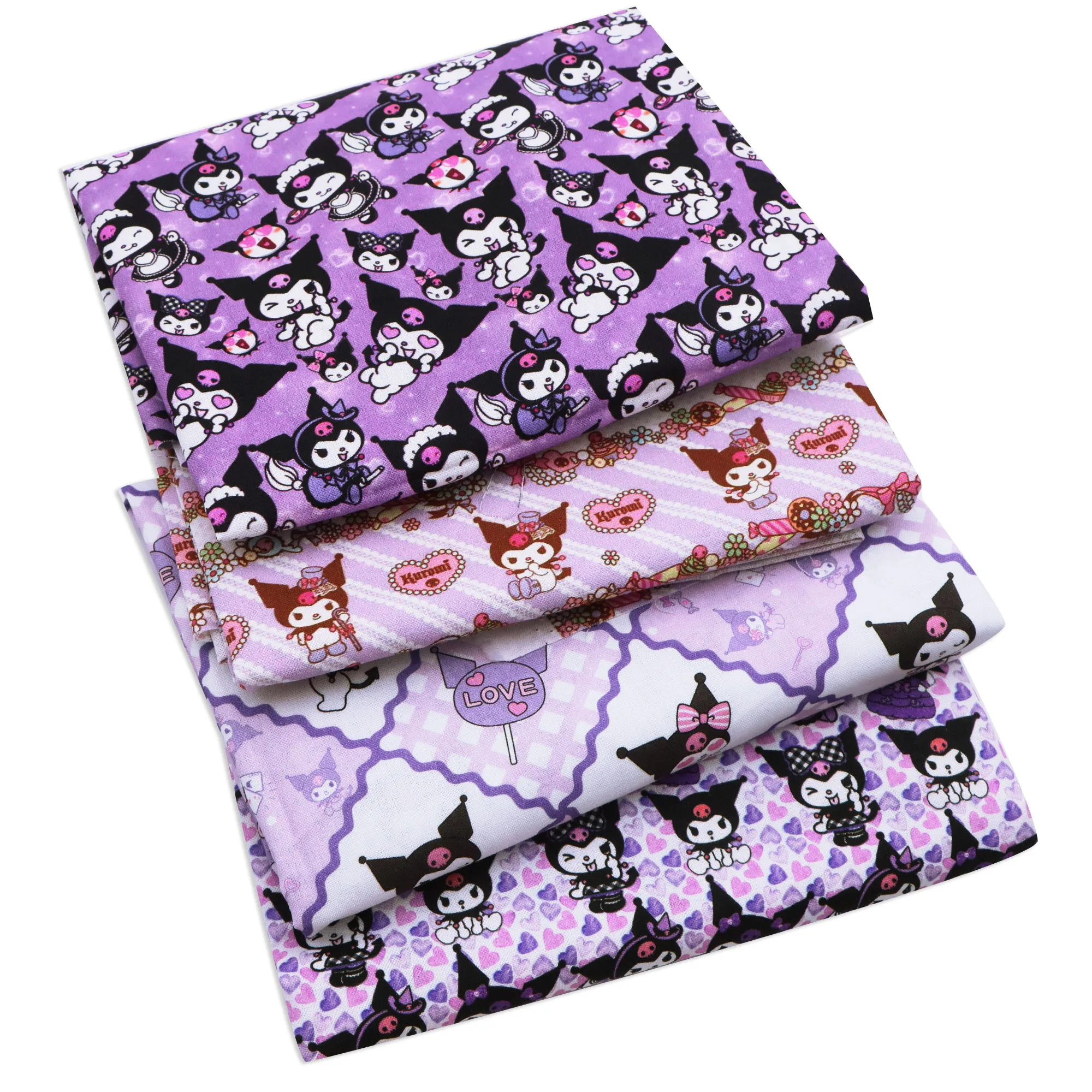 

50*145cm Patchwork Kuromi 100% Cotton Fabric for Tissue Sewing Quilting Fabrics Needlework Material DIY Handmade