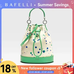 BAFELLI 2025 WOMEN'S NEW HANDBAG LUXURY BRAND SPRING SUMER DESIGNER STYLE STRING LEATHER BUCKET BAGS ORIGINAL TREND PURSE