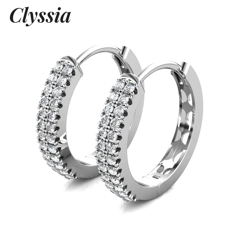 

Серьги-кольца с муассанитом 16 мм, ювелирные изделия с покрытием 18 К, модные ювелирные изделия из стерлингового серебра 925 пробы премиум-класса для женщин, сверкающие подарки