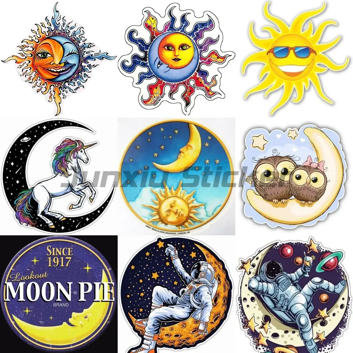 

Lovely Moon Eye Car Sticker Fun Car Styling Vinyl Decals Car Motorcycle Logo Decal Laptop Phone Tablet PVC Decor