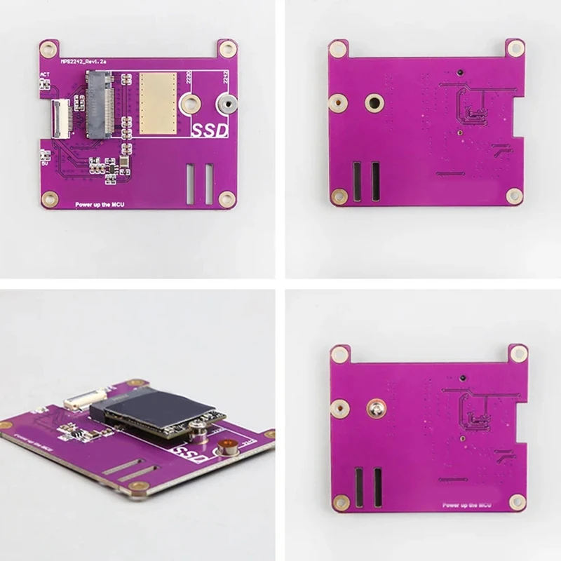 PCIE M.2 NVME 2230 2242 Gen3 SSD HAT Expansion Board+Case+SSD Heat Sink For Raspberry Pi 5 PCIE M.2 NVME SSD HAT Easy Install