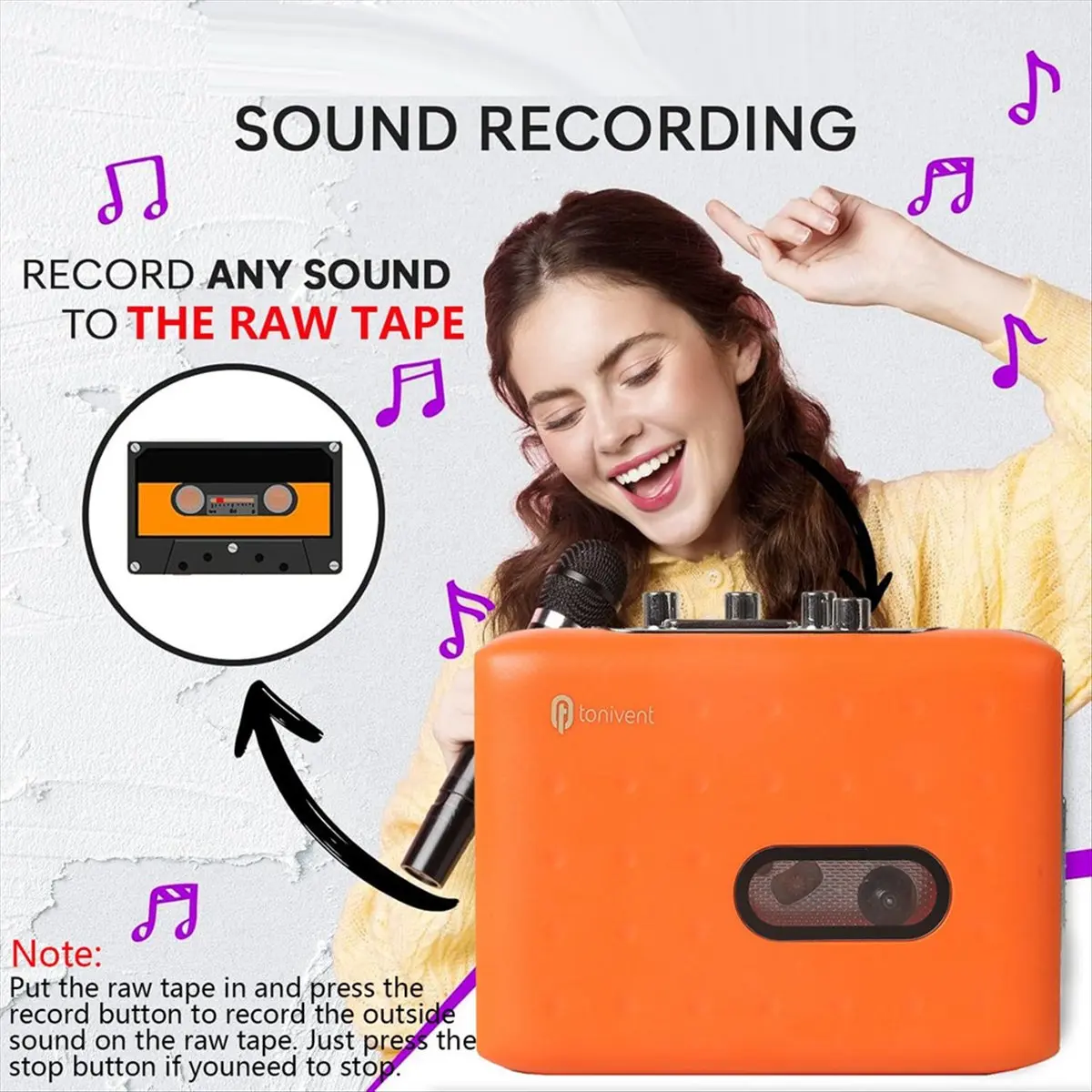 A99X Portable Cassette Player Cassette Recorder USB C Cassette Tape to MP3 Converter Cassette Tape Player with Headphone A