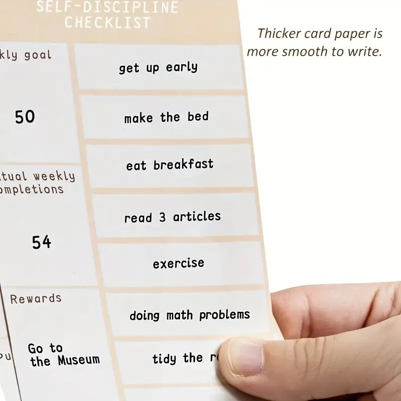 Kawaii Weekly Planning Book, Recompensa bonito e Punição Tarefas, Auto-Ajuda Arranjo Relógio, Table Notebooks, Crescimento