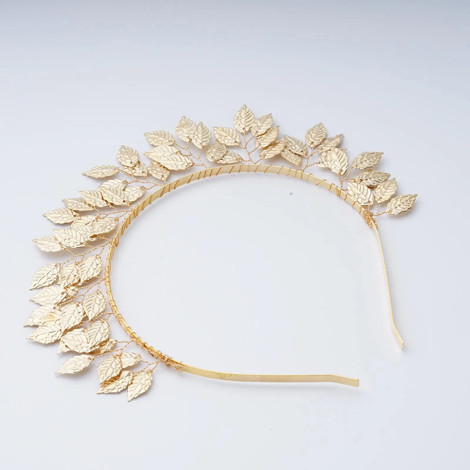 Retro Gold Leaf Headbands Wedding Roman Bride Greek Jewelry Headband Women Accessories Bride Tiaras Head Hair Hoop Hair Cro H2X7