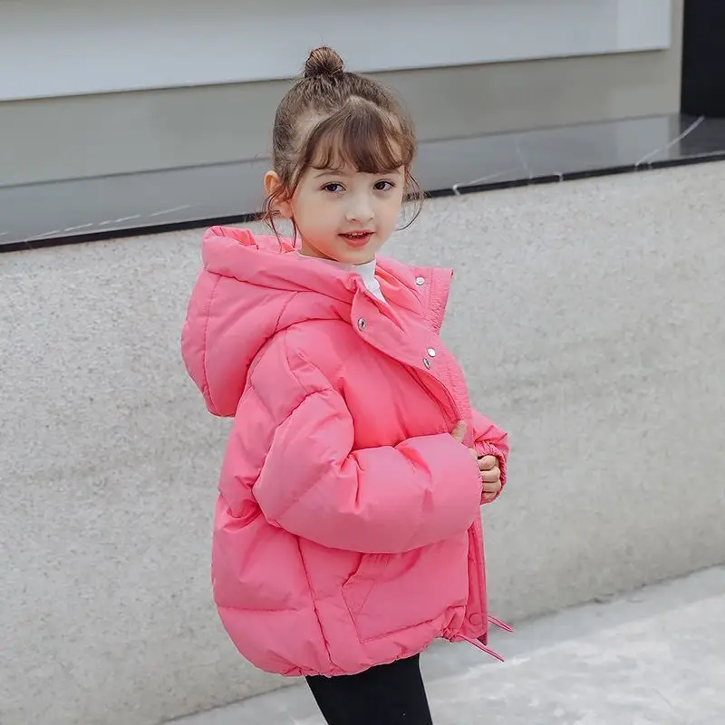 Girls Down Cotton Padded Jacket Winter New Style Fashionable Korean Thickened Trendy Cozy for Medium Large Size Kids Outerwear