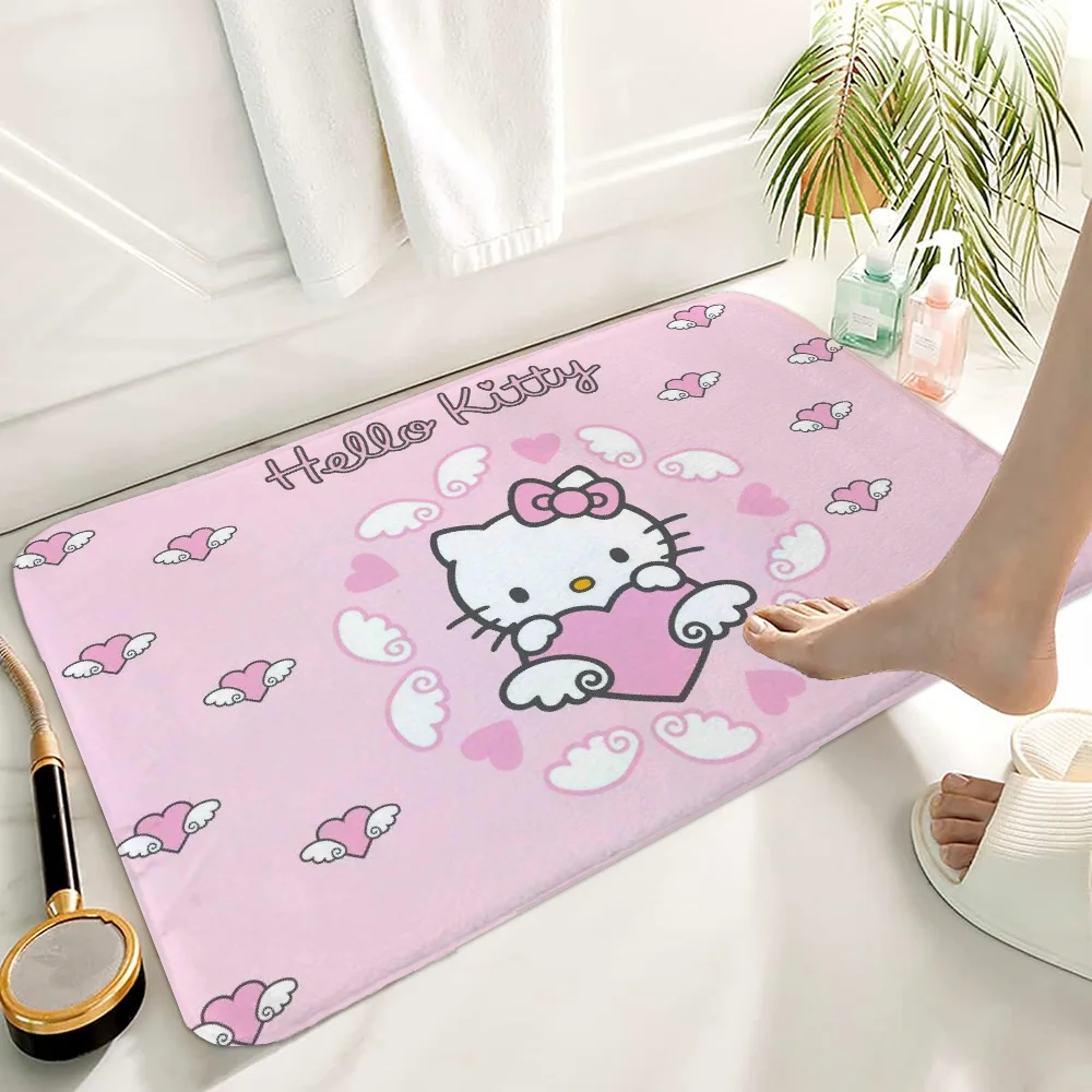 Bath Mat Rug Bathroom Foot Mat Non-slip Mat Small Floor Mats Door Mat Hello Kitty Rugs Carpets Kitchen Carpet Doormat Entrance