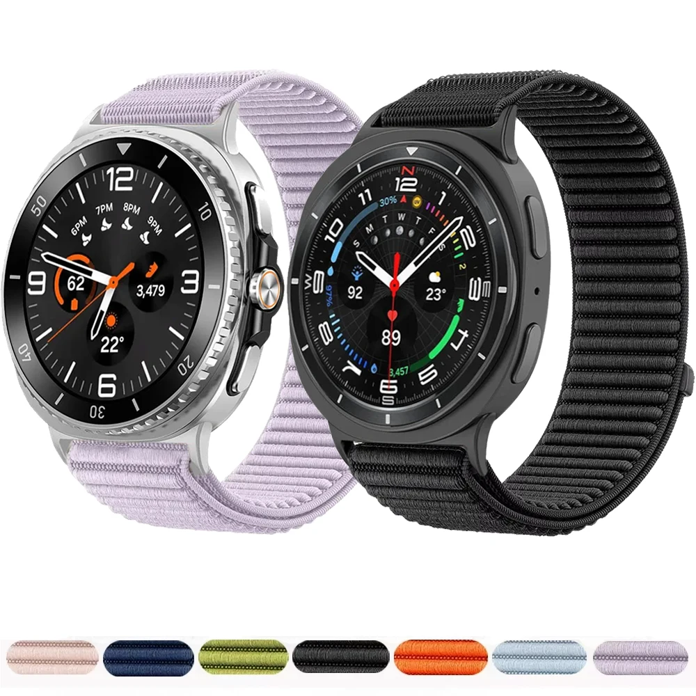 Nylonarmband für Samsung Galaxy Watch 8 40 mm 44 mm, kein Lücken, Ersatzarmband für Samsung Watch 8 Classic 46 mm Gürtel