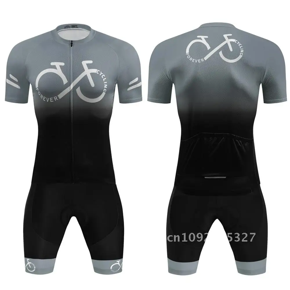 2025 New Forever Cycling Jersey Set Bicycle Clothes Summer Road Bike Short Sleeve Cycling Clothing Men Mtb Jersey Set Sport Wear