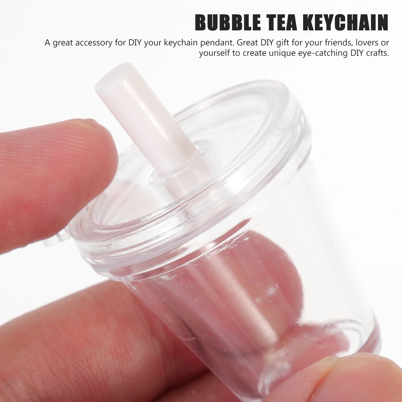 

Milk Tea Cup Keychain Accessories Resin Jewelry Making Supplies Bubble Tea Charms DIY Pendant Decor Keychain Charm Crafting Kit