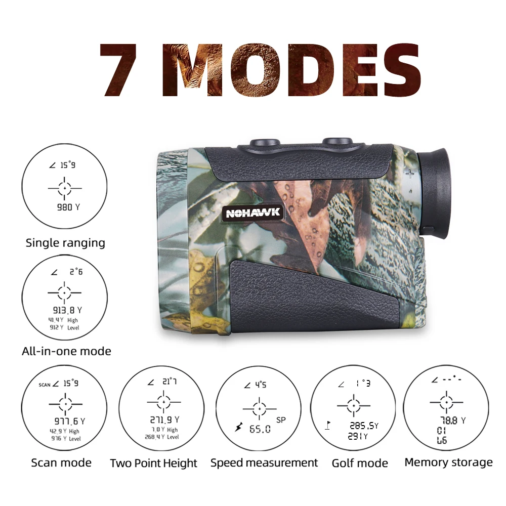 Imagem -03 - Laser Rangefinder Handheld Range Finder Golf Telescópio Recarregável Medidor de Distância a Laser para a Caça A2m