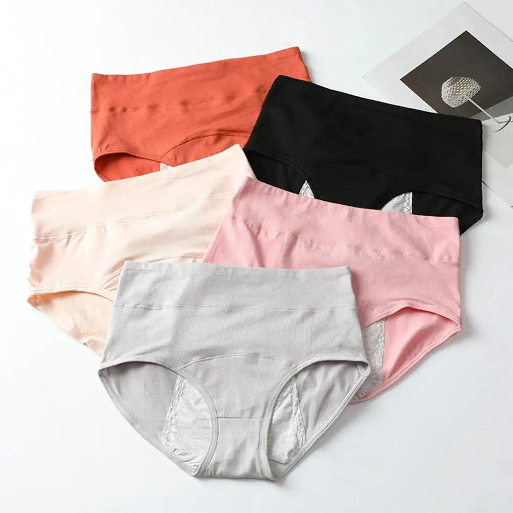 

Lady Underpants Tummy Control Underwear High Waist Women's Menstrual Panties with Anti-leak Protection Breathable for Period