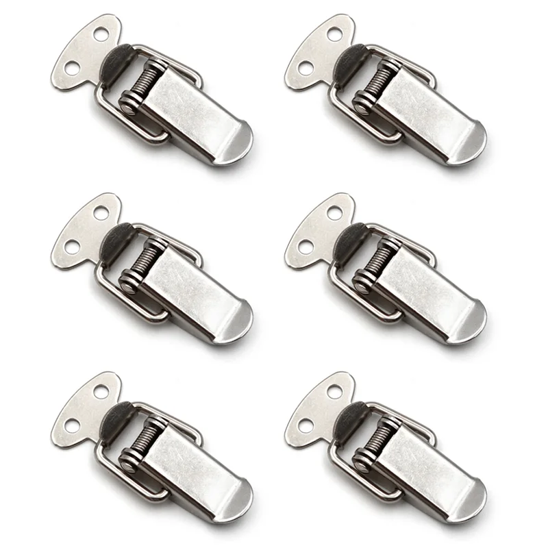 6PCS Toggle Latches Spring Loaded Clamp Clip Case Box Latch Catch Toggle Tension Lock Lever Clasp Closures Crate Lock Snap Lock