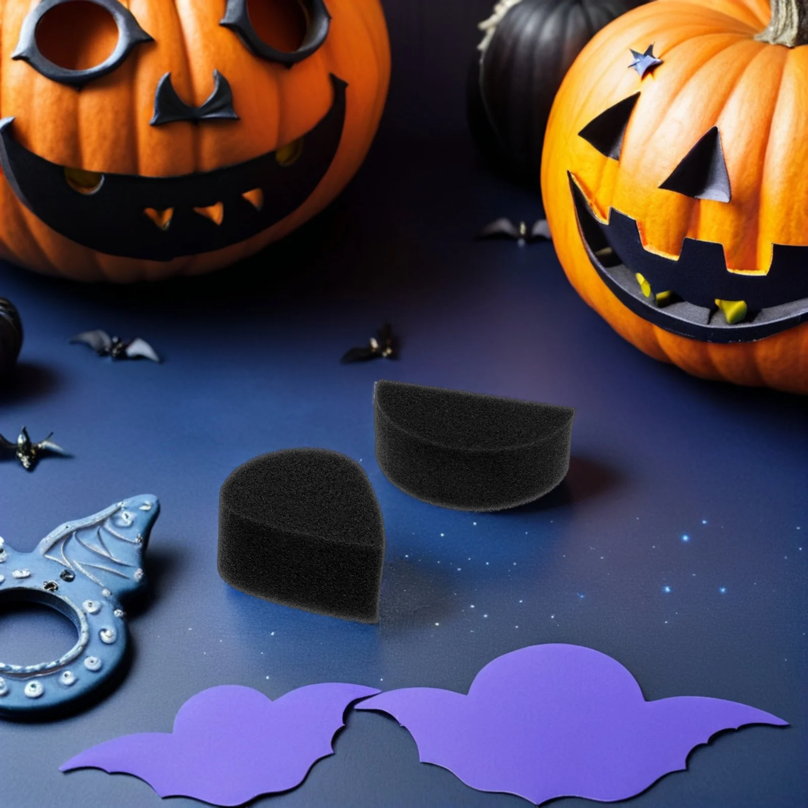 

24Pcs Face Painting Sponges Droplet Semi-Circular Makeup Sponges Quick Base Application Reusable Soft Sponge Daubers for Holiday