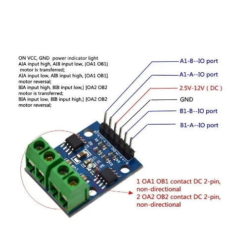 DC 스텝퍼 모터 드라이버 보드, H 브리지 스텝퍼 모터, 듀얼 DC 모터 모듈, 드라이버 컨트롤러 보드용, L9110S, 10 개
