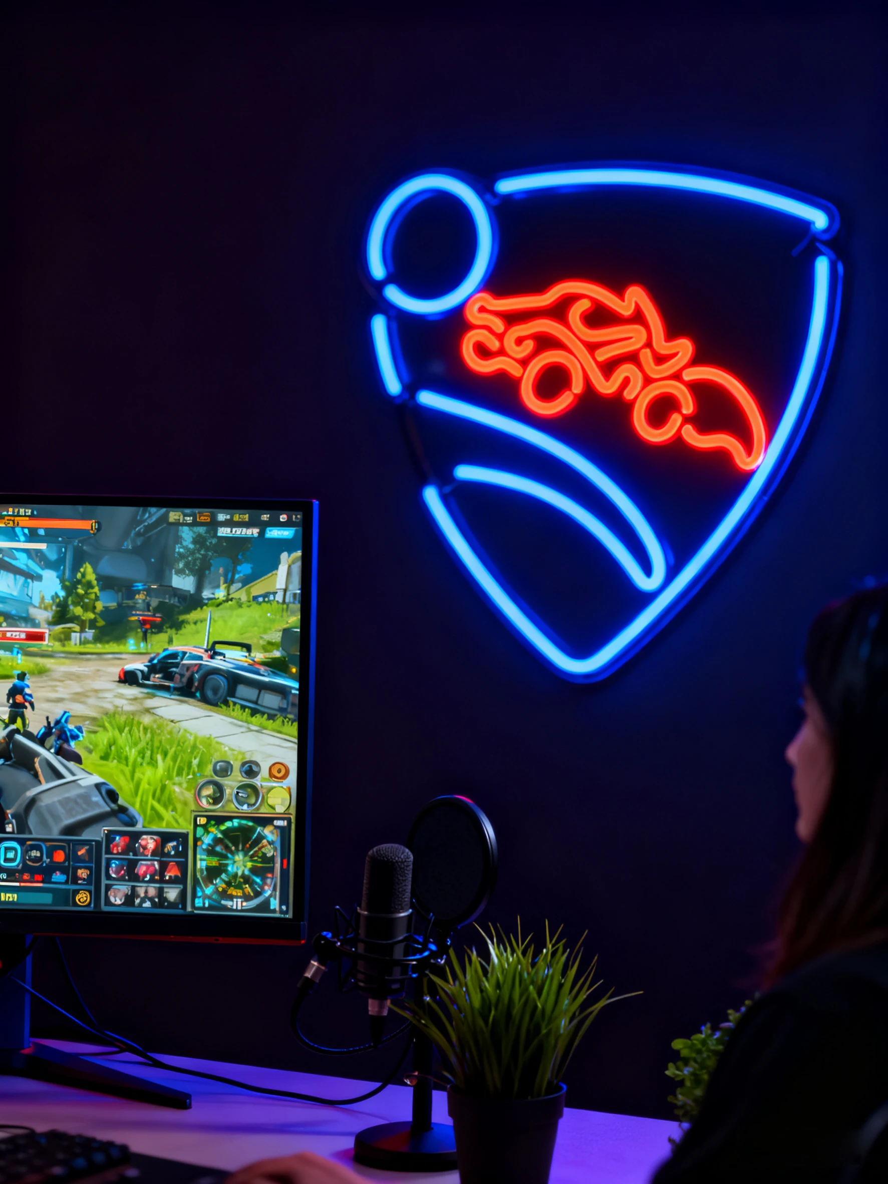 Custom Rocket League Neon Sign - LED Gaming Room Decor, Kids Night Light, Personalized Bedroom Lamp, USB Powered Safe & Dimmable